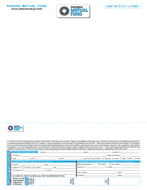 Sahara Mutual Fund Additional Purchase Request