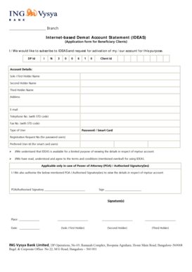 India Demat Account Statement Application