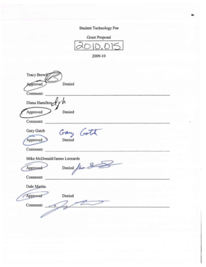 Student Technology Fee Grant Proposal Form