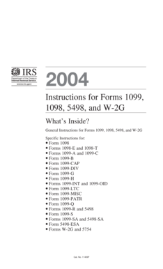 IRS Instructions for Forms 1099, 1098, 5498, and W-2G