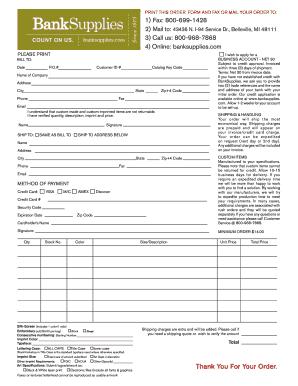 Business Order Form