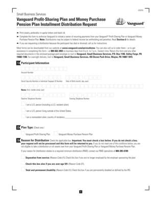 Vanguard Profit-Sharing Plan Distribution Request