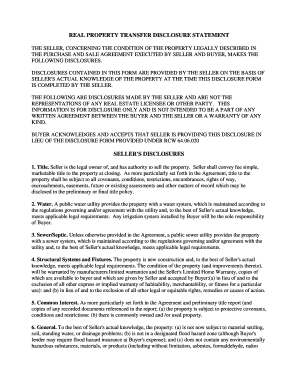 Real Property Transfer Disclosure Statement