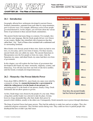 Ancient Greek Government Forms