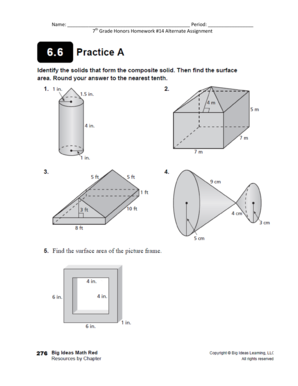 7th Grade Honors Homework Assignment