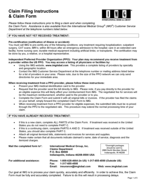 International Medical Group Claim Form