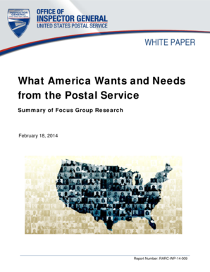 RARC-WP-14-009 What America Wants and Needs from the Postal ... - uspsoig