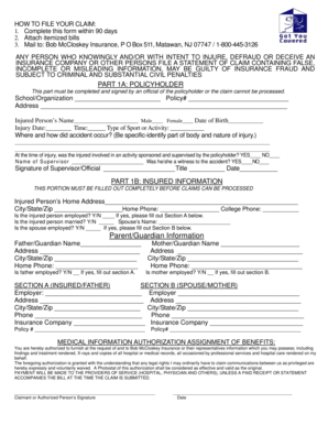 Insurance Claim Form