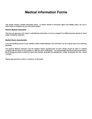 USA Wrestling Medical Information Forms