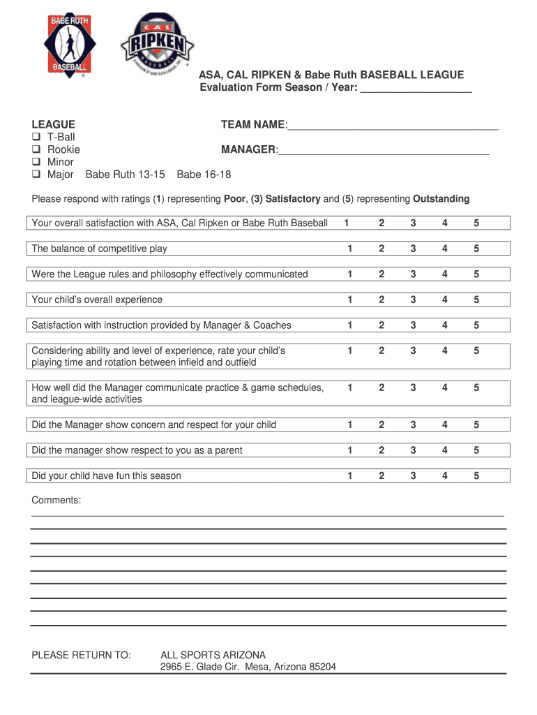 Printable Baseball Tryout Evaluation Form Fill Online, Printable
