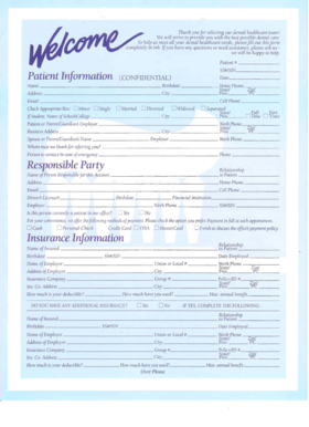 Dental Patient Information Form