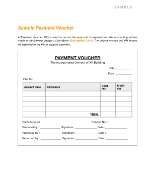 Sample Payment Voucher