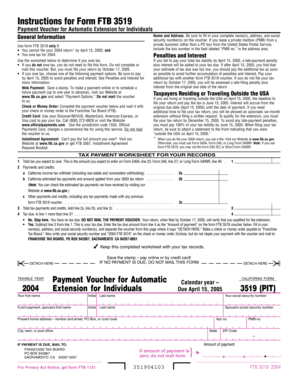 California Form FTB 3519 Payment Voucher
