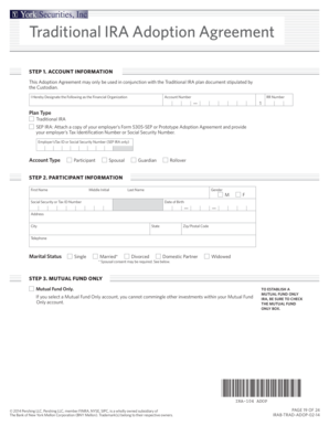Traditional IRA Adoption Agreement