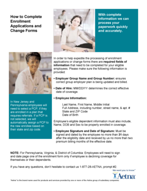 Employee Enrollment Change Form