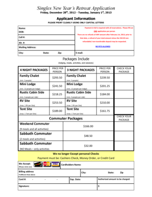 ICE - 2012-2013 Fl Conf - English Singles Retreat Application