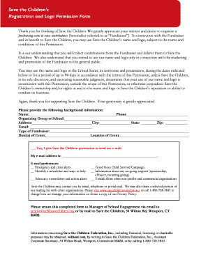 Registration and Logo Permission Form - Save the Children - savethechildren