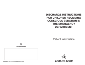 Discharge Instructions for Children Receiving Conscious Sedation