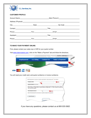 Customer Profile Payment Form