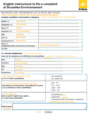 Noise Complaint Form