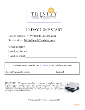 10-Day Jump Start Health Coaching Program