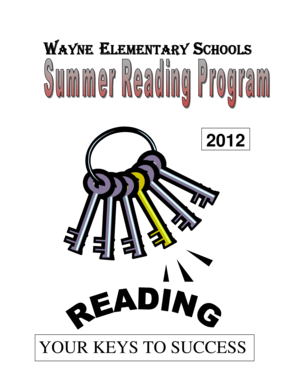 Wayne Elementary Summer Reading Program 2012
