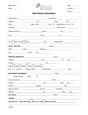 New Patient Intake Form
