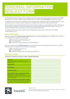 Personal Information Request Form