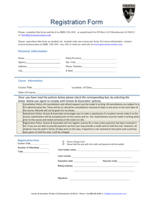 Course Registration Form