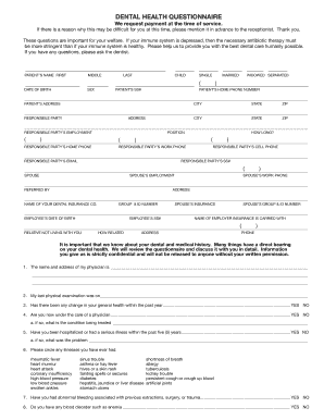 Dental Health Questionnaire