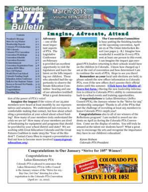 Colorado PTA Convention Registration Form