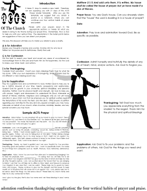 ACTS Prayer Model Template