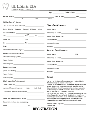 Dental Patient Registration and Consent Form