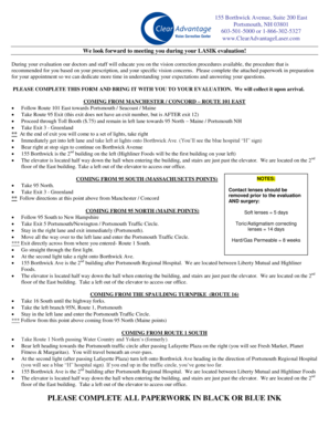 LASIK Evaluation Form