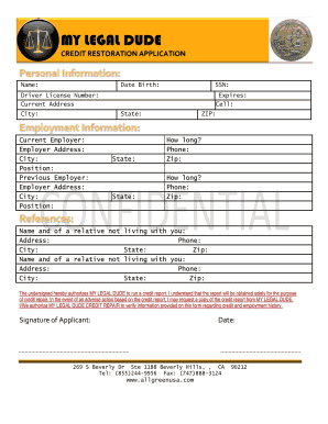 Credit Restoration Application