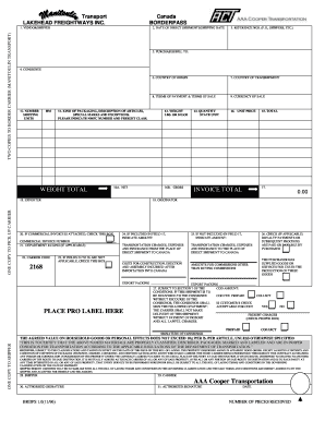 Transport Canada Borderpass