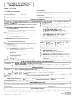 Traditional IRA Withdrawal Form 2306T
