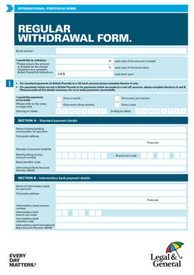 International Portfolio Bond Withdrawal Form
