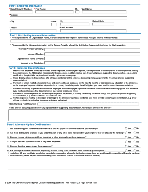 403(b) Plan Hardship Withdrawal Form