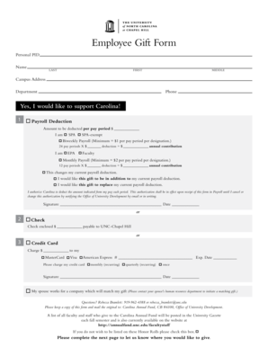 Employee Gift Form