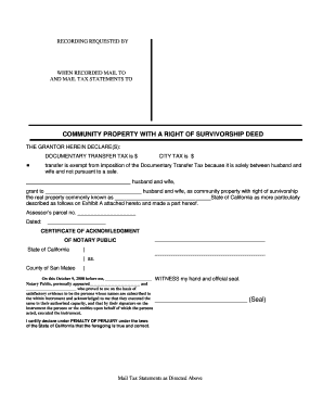 California Community Property Deed