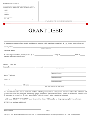 California Grant Deed Form