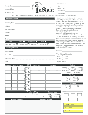 Work Order Form