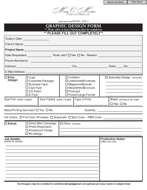 Graphic Design Form