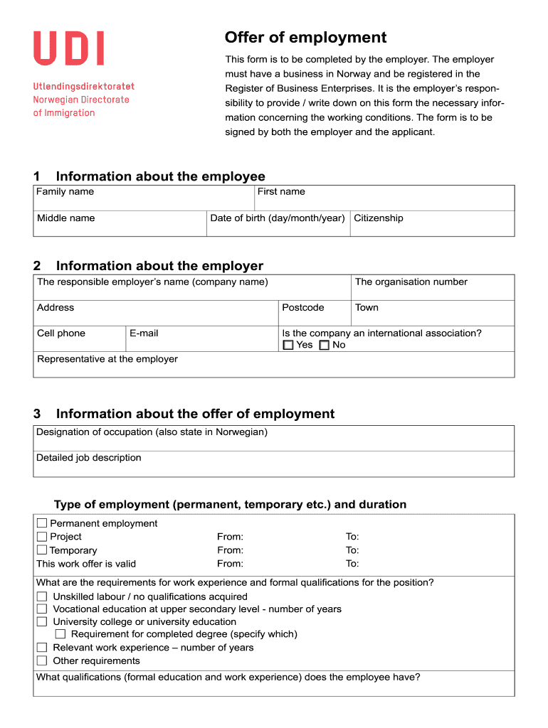 Udi Norway Fill Out Sign Online DocHub