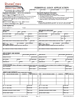 Personal Loan Application Form