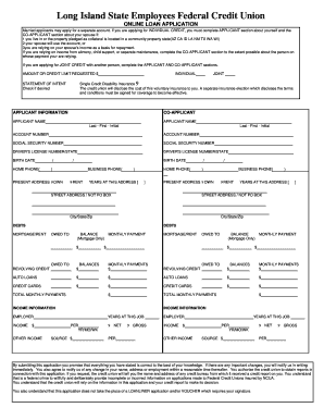 Long Island State Employees Federal Credit Union Online Loan Application