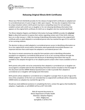 Illinois Birth Parent Preference Form