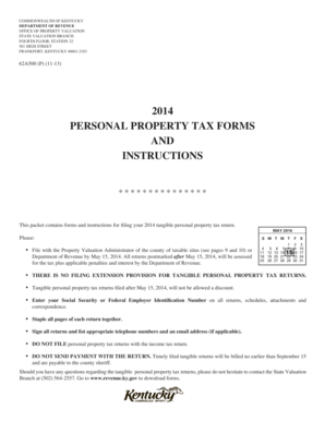 Kentucky Tangible Personal Property Tax Return