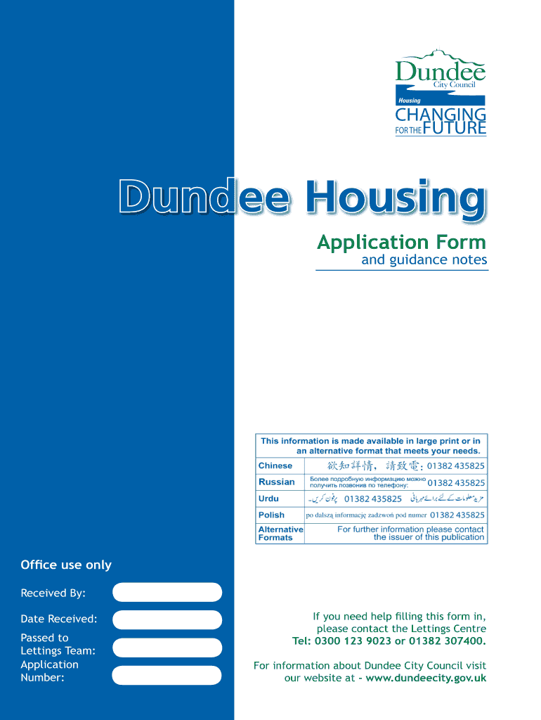 dundee housing application Preview on Page 1